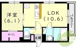 ユーフォリア【1階】の間取り