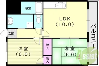 コンフォート塚口【2階】の間取り