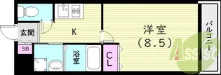 BLOOM LIFE TSUKAGUCHI【4階】の間取り