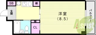 猪名寺パークマンションII【4階】の間取り