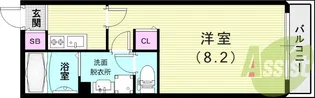 ジーメゾン尼崎東【1階】の間取り