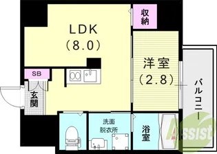 エヌエムキャトフヴァンユイット【9階】の間取り