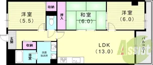 ジュネス武庫之荘Ⅱ【202号室】の間取り