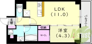 セキュリアコート西宮北口【3階】の間取り