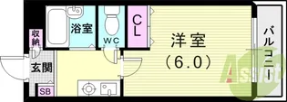 ハッピー塚口【3階】の間取り