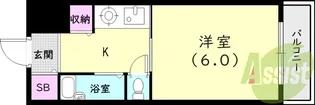 マンションヒラコウパート1【5階】の間取り