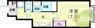 エクレール琴浦通り【1階】の間取り