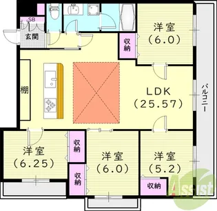 MESSAGE苦楽園三番町【1階】の間取り