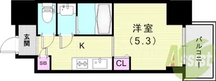 フォーリアライズ昭和南通Ⅰ【5階】の間取り