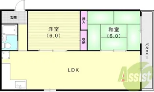 オアシス21【2階】の間取り