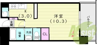 アーバネックス尼崎東難波【3階】の間取り