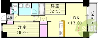 LiveCasa西宮【5階】の間取り