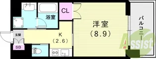 ベルファース尼崎【2階】の間取り