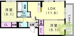 La Maison 塚口【2階】の間取り