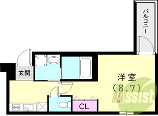 フジパレス西桜木町【1階】の間取り