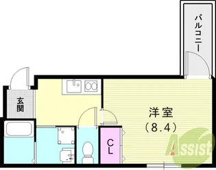 フジパレス西宮北口Ⅵ番館【3階】の間取り