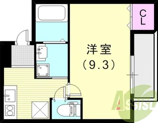 フジパレス長洲中通Ⅱ番館【1階】の間取り