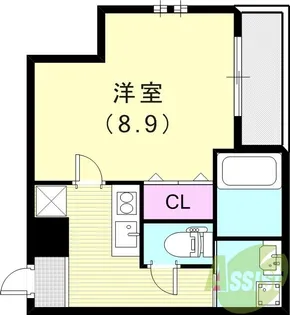 フジパレス長洲中通Ⅱ番館【1階】の間取り