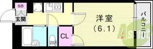 レオパレス武庫南【3階】の間取り