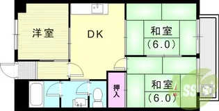 シャルマンフジ武庫之荘壱番館【3階】の間取り