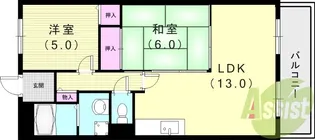 ラヴィール若宮【4階】の間取り