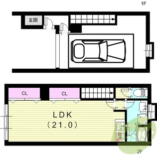 WORKINGBASE伊丹WEST【1階】の間取り