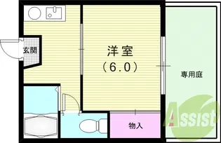 パシフィック塚口【1階】の間取り