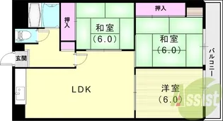 東朋第一マンション【6階】の間取り
