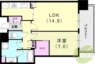 ジオタワー宝塚南口グランレジスSouth【4階】の間取り
