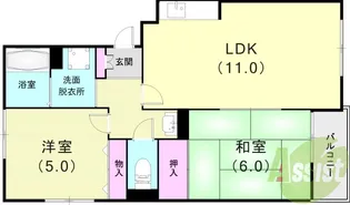 ビューラー藤木【3階】の間取り