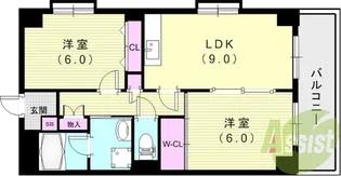 パークモダン伊丹【8階】の間取り