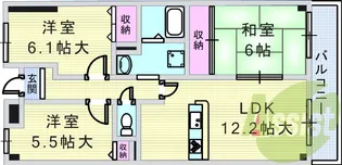 ウエストヒルズⅠ【3階】の間取り