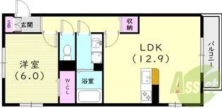 ペルルⅡ【1階】の間取り
