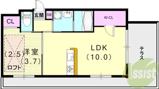 GRANKOBELIA津門大箇町【1階】の間取り