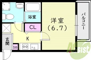 LOTUS TSUKAGUCHI I【3階】の間取り