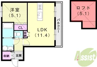MICA ELENO KURAKUEN【2階】の間取り