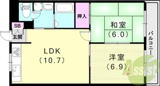 バンベールコート【2階】の間取り