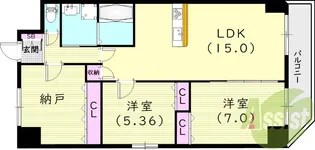 GROOVE上甲子園レジデンス【4階】の間取り