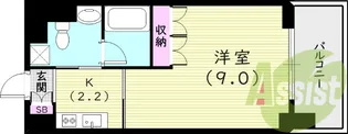 ベルファース尼崎【6階】の間取り