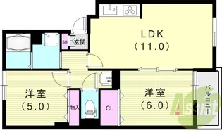 ビューラー藤木【1階】の間取り