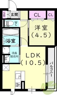 アクシス西宮北口【1階】の間取り