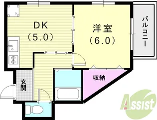 ビオトープ宝津【1階】の間取り