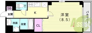 ガーラ鳴尾【2階】の間取り