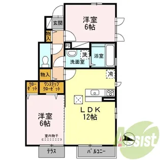 ドエル寿楽荘【1階】の間取り