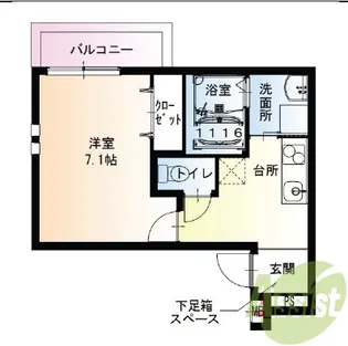 フジパレス阪急武庫之荘駅西Ⅱ番館【1階】の間取り