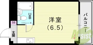 エクセルマンション西宮今津【1階】の間取り