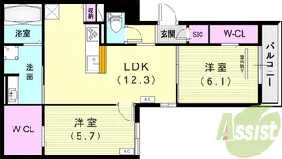 Cocoonia【2階】の間取り