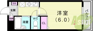 ハッピー塚口【1階】の間取り