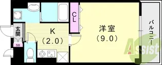 メルヴェイユドミール【4階】の間取り