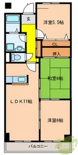 ヴェルドミールカミロク【1階】の間取り